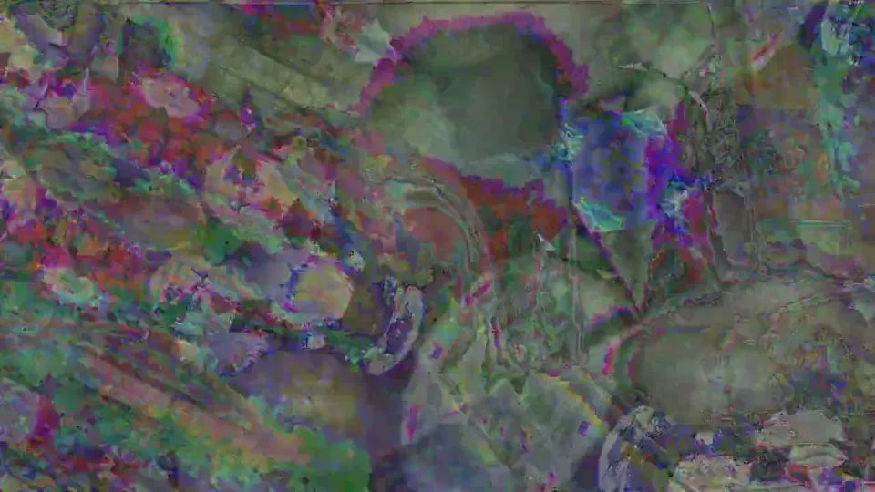 Soft, washed-out swirls of green, pink and grey, like stained stone
